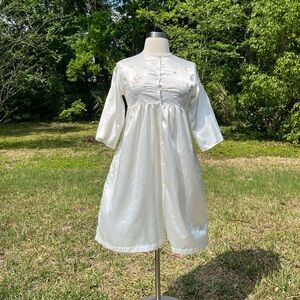Vintage Satin Embroidered Nightgown